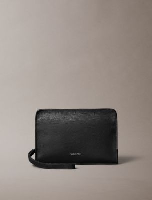 Foil Embossed Logo Pouch, Black