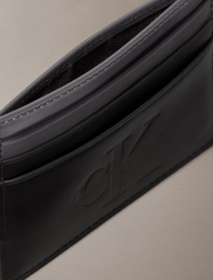 Мужские кошельки Calvin Klein Embossed Monologo Card Case — фото 2