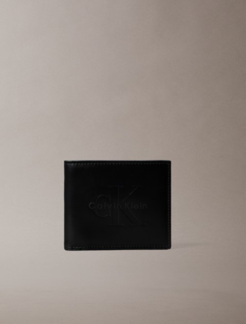 Мужские кошельки Calvin Klein Embossed Monologo Bifold Wallet