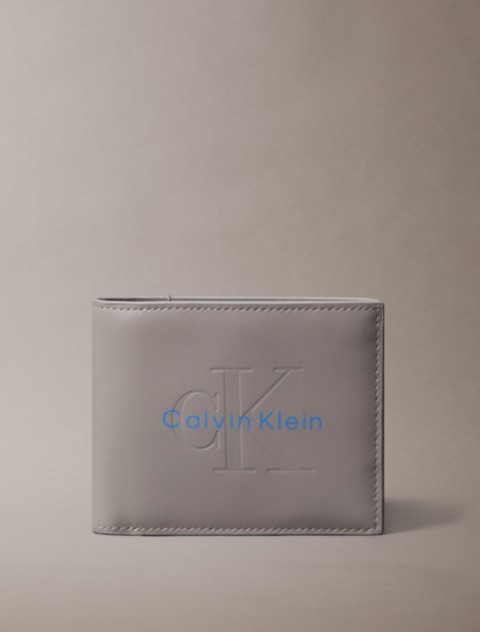 Мужские кошельки Calvin Klein Embossed Monologo Bifold Wallet with Coin Pouch