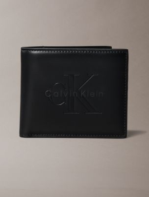Embossed Monologo Bifold Wallet with Coin Pouch