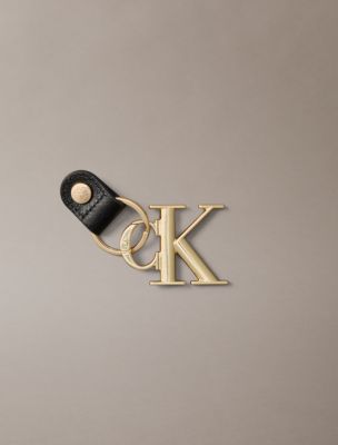 Bold Monogram Key Fob, Antique Light Gold