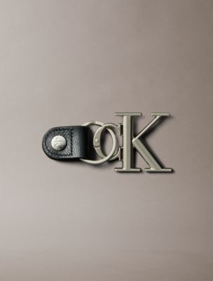 Bold Monogram Key Fob, Ck Brushed Nickel