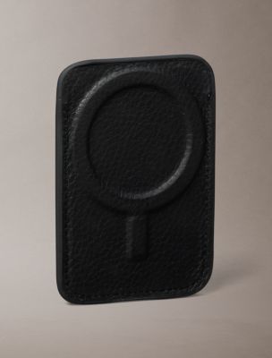 Мужской кошелёк Calvin Klein Foil Logo Magnetic Phone Card Case, цвет: Чёрный — фото 2