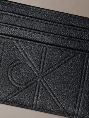 Мужские кошельки Calvin Klein Embossed Emblem Logo Card Case — фото 3