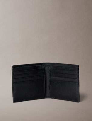 Мужской кошелёк Calvin Klein Embossed Emblem Logo Bifold, цвет: Чёрный — фото 3