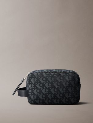 Allover Monogram Dopp Kit, Black Aop