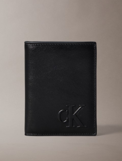 Мужские кошельки Calvin Klein Embossed Monogram Bifold Wallet with Coin Pouch