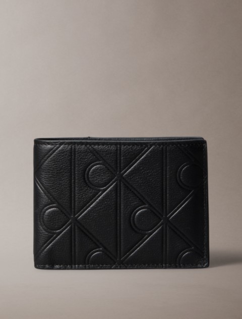 Мужские кошельки Calvin Klein Embossed Emblem Logo Trifold Wallet