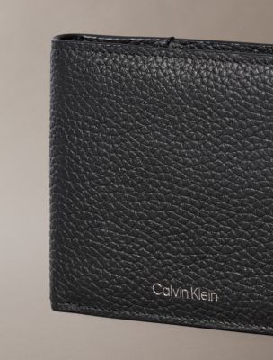 Мужской кошелёк Calvin Klein Foil Embossed Logo Slim Trifold Wallet + Card Case, цвет: Чёрный — фото 2