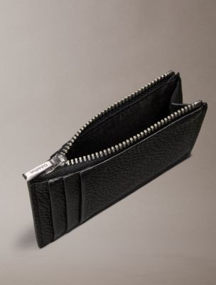 Мужские кошельки Calvin Klein Foil Embossed Logo Zip Card Case — фото 2