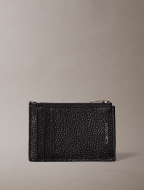 Мужские кошельки Calvin Klein Foil Embossed Logo Zip Card Case
