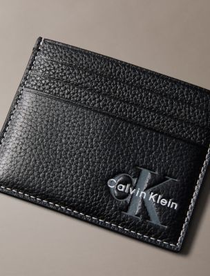 Мужской кошелёк Calvin Klein Monologo Card Case, цвет: Чёрный — фото 2