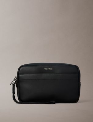 Raised Logo Pouch, Black