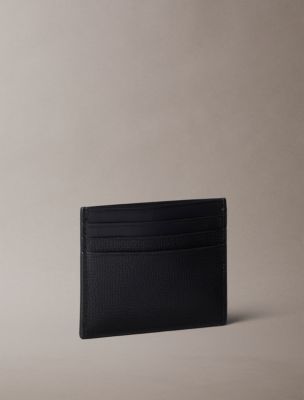 Мужской кошелёк Calvin Klein Leather Classic Card Case, цвет: Чёрный — фото 2