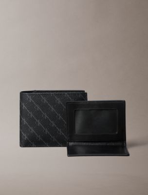 Мужские кошельки Calvin Klein Textured Monogram ID Wallet — фото 4