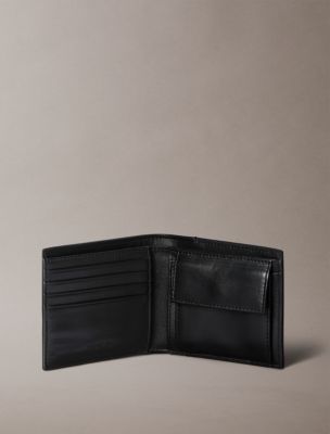 Мужской кошелёк Calvin Klein Textured Monogram Coin Wallet, цвет: Чёрный — фото 2