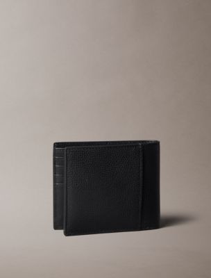 Мужской кошелёк Calvin Klein Leather Classic Bifold, цвет: Чёрный — фото 2
