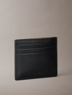 Мужской кошелёк Calvin Klein Suede Monogram Card Case, цвет: Чёрный — фото 2