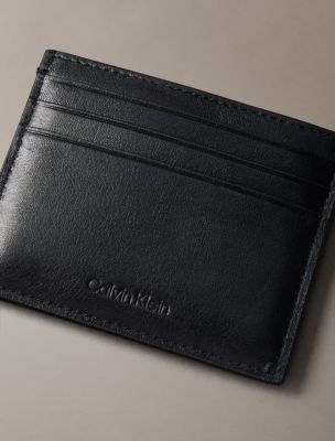 Мужской кошелёк Calvin Klein Suede Monogram Card Case, цвет: Чёрный — фото 3