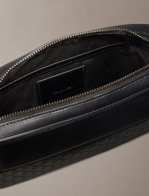 Мужская сумка Calvin Klein Allover Emblem Logo Pouch, цвет: Чёрный — фото 2