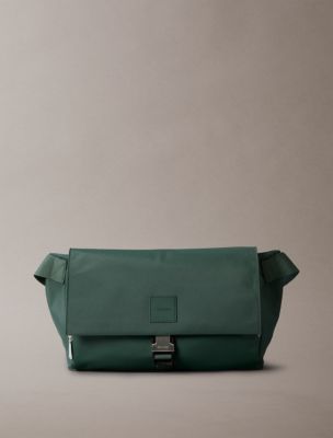 Utility Messenger Sling Bag, Green Palm