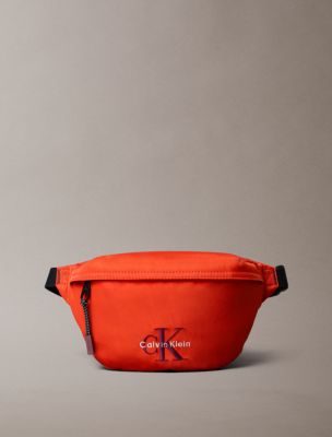 Nylon Monogram Logo Waistpack, Flame Scarlet