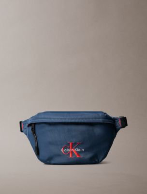 Nylon Monogram Logo Waistpack, Moonlit Ocean