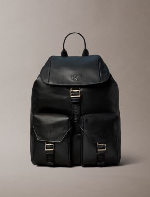 Cargo Top Flap Backpack, Black