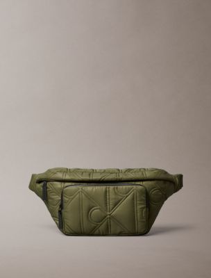 Puffer Monogram Logo Sling Bag, Thyme