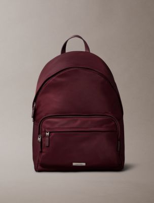 Matte Nylon Backpack, Decadent Chocolate