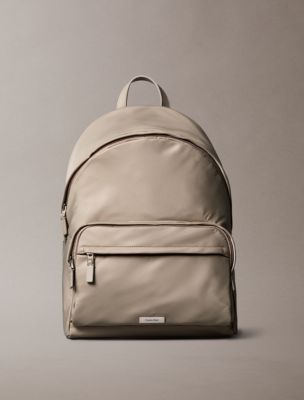 Matte Nylon Backpack, Desert Taupe