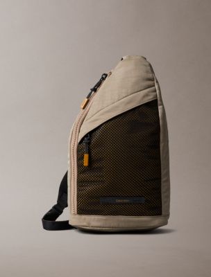 Mesh Front Sling Bag, Desert Taupe