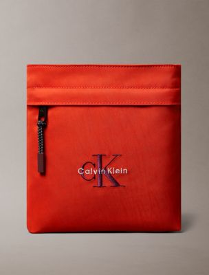 Nylon Monogram Logo Flatpack, Flame Scarlet