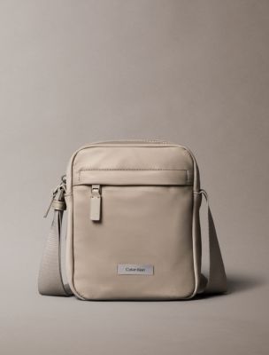 Matte Nylon Reporter Bag, Desert Taupe