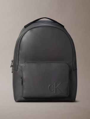 Embossed Monogram Backpack, Granite Grey