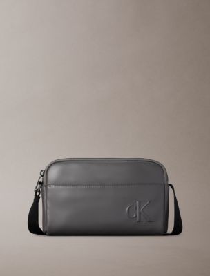 Embossed Monogram Camera Bag, Granite Gray