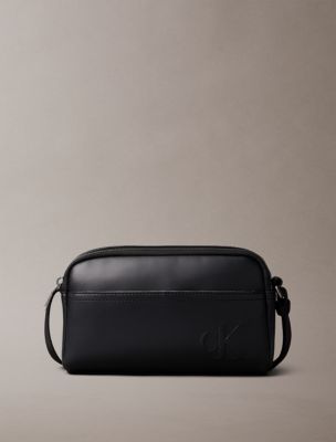 Embossed Monogram Logo Camera Bag, Black