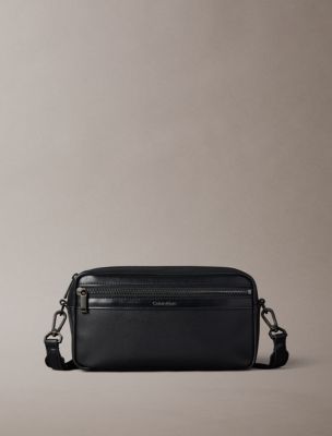 Textured Zip Camera Bag, Black