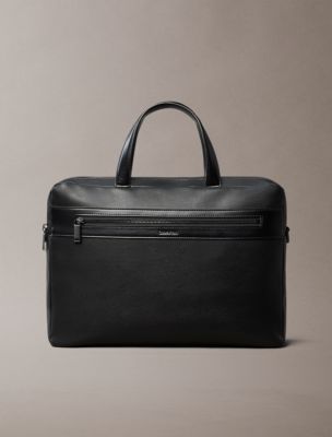 Textured Zip Commuter Bag, Black