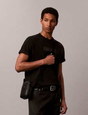 Мужская сумка Calvin Klein Hardware Logo Slim Reporter, цвет: Чёрный — фото 4