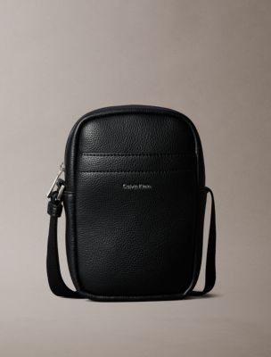 Мужская сумка Calvin Klein Hardware Logo Slim Reporter, цвет: Чёрный — фото 1