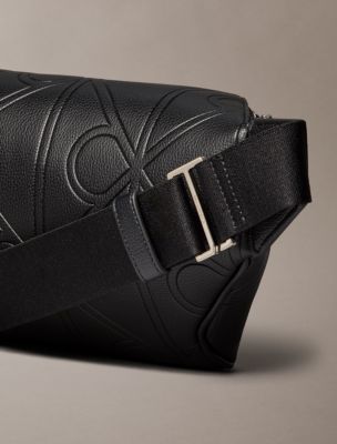 Мужские аксессуары Calvin Klein Allover Embossed Emblem Logo Waistpack — фото 4