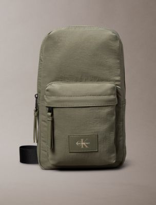 Nylon Sling Bag, Deep Lichen Green