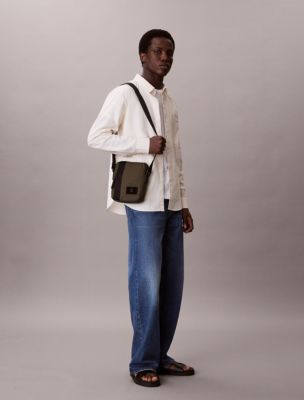 Мужская сумка Calvin Klein Canvas Reporter, цвет: Глубокий оливковый — фото 5