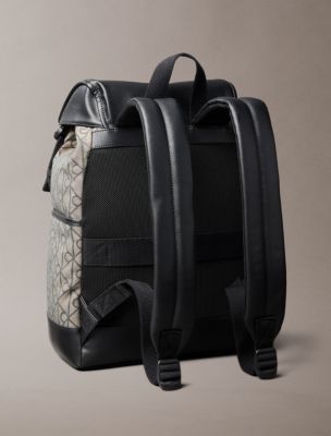 calvin klein hayden signature leather backpack Women's Elaine Key Item Flap Backpack, Brown/Khaki/Luggage Saffiano, One Size Calvin Klein has been known for its simple Emblem Jacquard Backpack