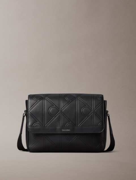 Мужские сумки Calvin Klein Allover Embossed Emblem Messenger