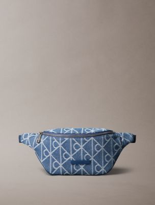 Denim Allover Emblem Logo Waistpack, Denim Jqd Medium Wash