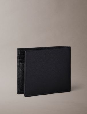 Мужские кошельки Calvin Klein Pebble Grain Leather Bifold Wallet — фото 2