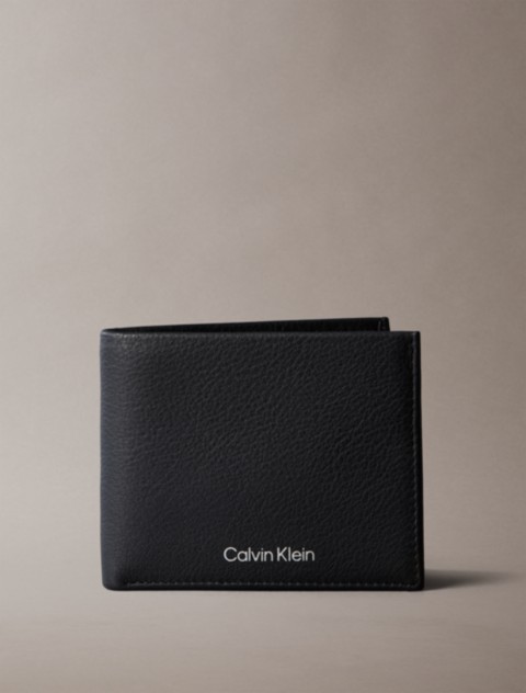Мужские кошельки Calvin Klein Pebble Grain Leather Bifold Wallet
